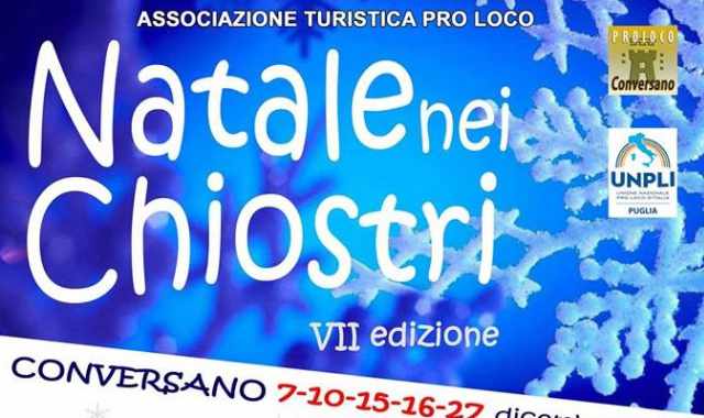 Conversano, Natale nei Chiostri: nel centro storico visite guidate e mostre